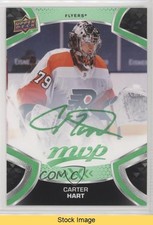 2021-22 Upper Deck MVP Green Script Carter Hart #79 READ 0qr0