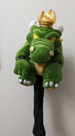 Bowser Puppet Golf Club Head Cover King Koopa Vtg NES Super Mario Bros Plush