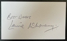 Lawrie McMenemy Signed Autograph White Index Card Southampton Football COA