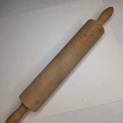 Vtg Primitive Wooden Rolling Pin Farmhouse Kitchen Baking Tool Pastry Antique