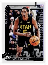 Cody Williams 2025-26 Topps #130 Utah Jazz NBA *315
