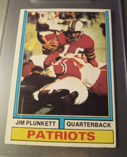 1974 Topps #435 Jim Plunkett New England Patriots EX