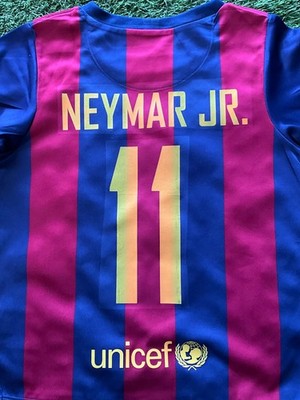 Nike FC Barcelona Youth Home Jersey 14/15 Legend Neymar Jr #11 Sz