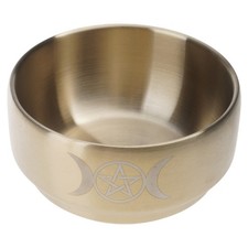 Altar Bowl Ritua Gold Plating Tableware Ceremony Moon Divination Astrological