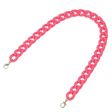 Acrylic Purse Strap,23.6" Matte Bag Chain Replacement Fluorescent Rose Red