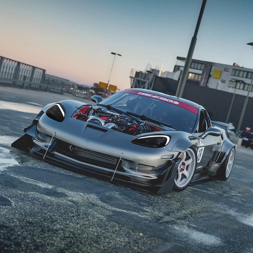 TT-ABC For 05-13 Chevy Corvette C6 Led Projector Headlight DRL Sequential Signal