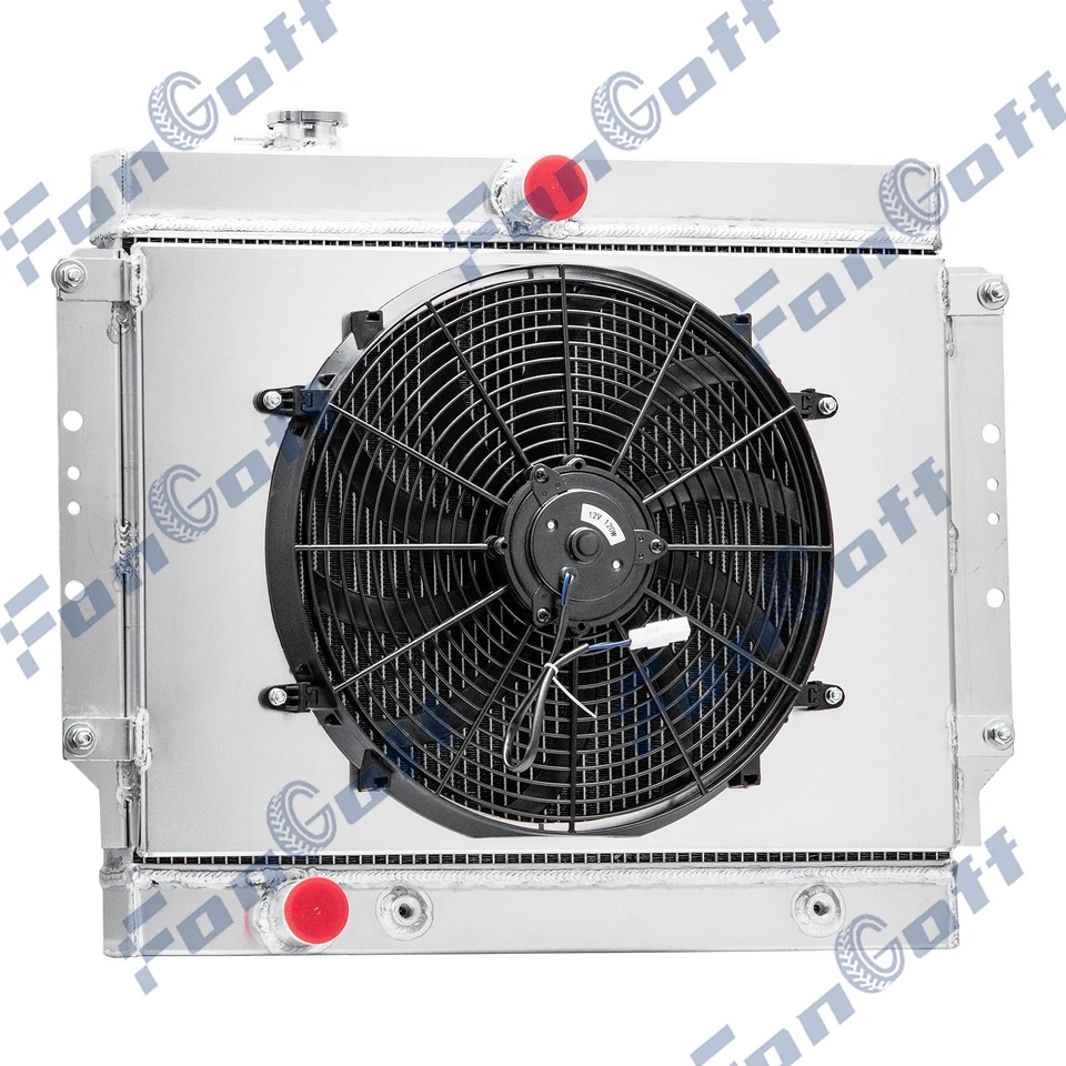 For 1959-1960 Cadillac DeVille Eldorado 6.4L V8 AT 4-Rows Radiator+Shroud Fan Foto 4 de 4