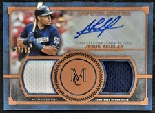 2019 Topps MUSEUM COLLECTION Jesus Aguilar Autograph Copper /50 MilwaukeeBrewers
