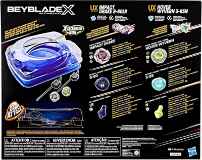 X Drop Attack Battle Set with Beystadium Arena, 2 Takara Tomy Tops
