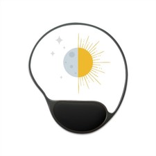 Sun and Moon Mouse Pad with Wrist Rest - Perfect Office Accessory