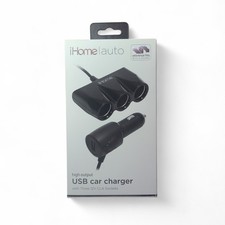 iHome Auto High output USB Car Charger With 3 12V CLA Socket