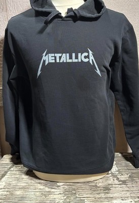 Metallica Black Logo Hoodie Size Large pullover sweatshirt metal