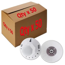 50 x PUSH ON PLASTIC CONTROL KNOBS FOR ENERGY REGULATOR TYJ STYLE SIMMERSTAT