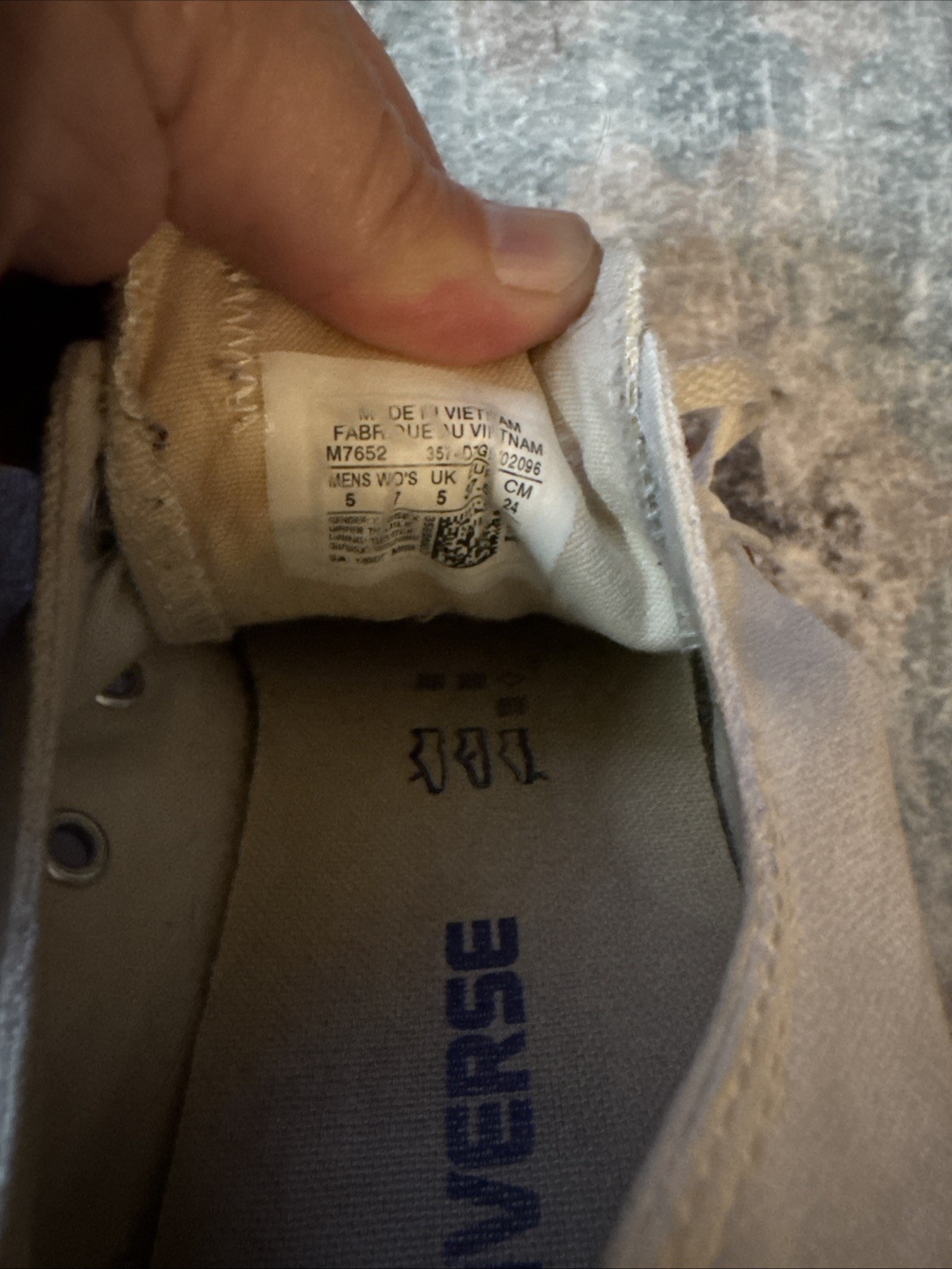 Size 5M 7W - Converse Chuck Taylor All Star Low White VERY GOOD Condition thumbnail 7