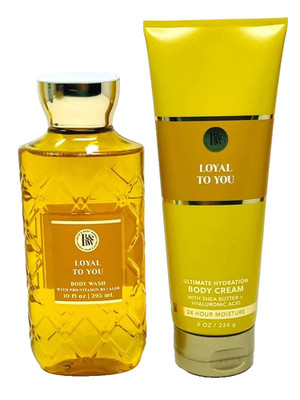 BATH & BODY WORKS 2p. GIFT SET LOYAL TO YOU BODY WASH & BODY CREAM NEW