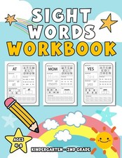 Sight Words Workbook for Kids Ages 4-8: Educational Fun for Kindergarten, 1st...