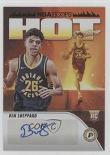 2023-24 Panini NBA Hoops Hot Signatures Rookies Green Ben Sheppard Auto 10c9