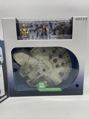 STARWARS Millennium Falcon 50cm レアフィギュア 2004 RARE Star Wars GALACTIC HEROES MILLENNIUM FALCON with Figures