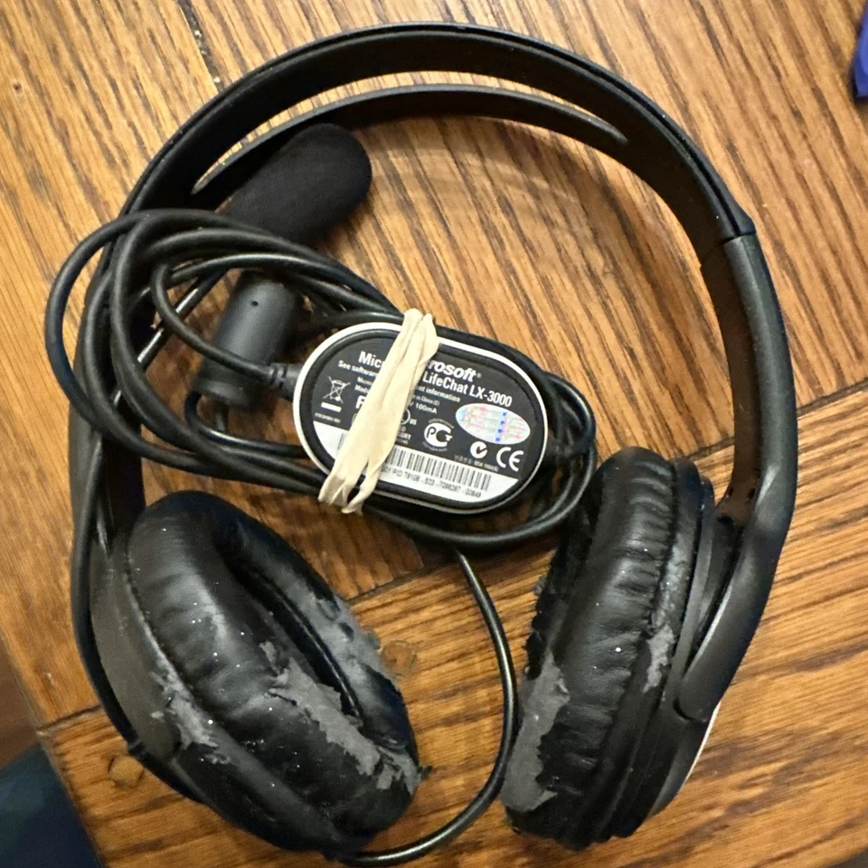 Microsoft LifeChat LX-3000. Computer/gaming Two Way Headset. Ear Phones & Mic - Image 2 of 4