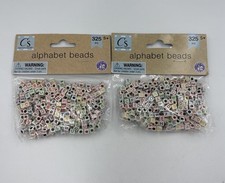 Crafter's Square Colorful Alphabet Letters Beads Cube - Pack Of 2 325 pcs Each