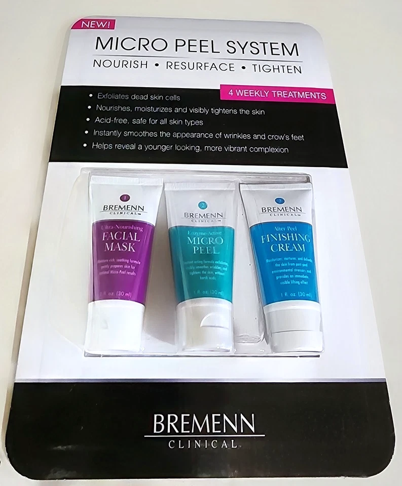 Bremenn Clinical Micro Peel System, 3 Peças, 4 Tratamentos Semanais NOVO LACRADO - Imagem 2 de 4