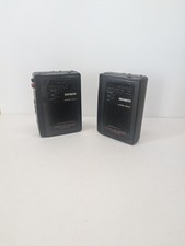 2 Vintage Aiwa Portable AM FM Radio  Cassette Players HS-JS315W PARTS/REPAIR