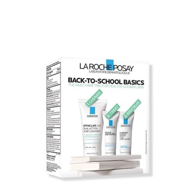 La Roche-Posay Back to School Basics Skincare Set NWT 3 Piece Gift in Box