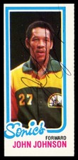 John Johnson Autographed 1980-81 Topps Card #230 Seattle Supersonics