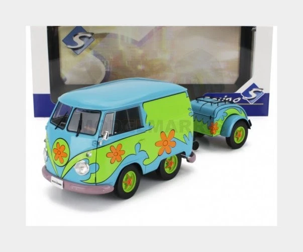 SOLIDO 1810904 Volkswagen - T1 Van Kool Combi Mouss Machine With Remorque