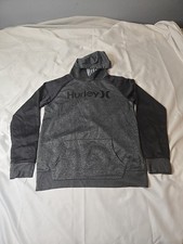 Hurley Boys XL 18/20 Hoodie Gray H2O-Dri Pullover Sweatshirt Logo Athleisure
