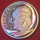 1962 10C  - Stunning Roosevelt Dime Rainbow Obverse PL fields BEAUTIFUL TONER BU