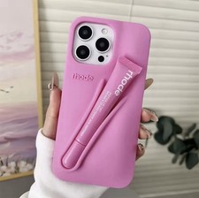 Lip Gloss Holder Phone Case For iPhone 12-13-14-15-16-17 Pro Max Plus Makeup Cas