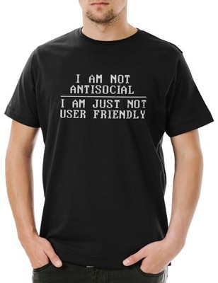 I'm Not Antisocial Herren T-Shirt Informatiker Programmierer PC Informatik IT