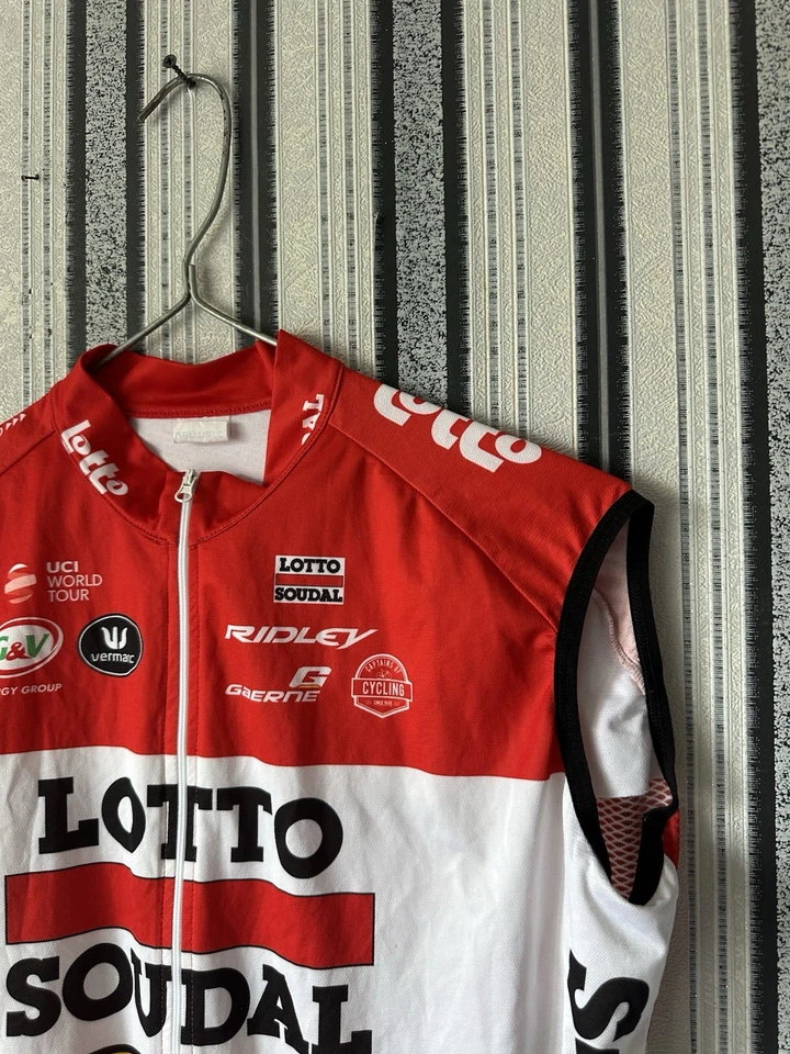 Vermarc Original Lotto Soudal Pro Team Cycling gilet vest size L - Image 3 of 4