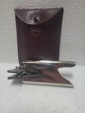 JUSTRITE REGULATION POCKET EMBOSSER SEAL MAKER Carry Case Notary Leather