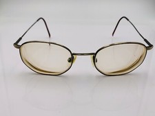 Vintage Marchon Brown Gold Metal Oval Sunglasses FRAMES ONLY