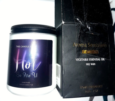 Aroma Sensation Home Fragrance Soy Wax ''This Candle is Hot So Are U'' 7 oz