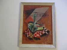 MARGO SIGNED 1950'S OIL PAINTING CUBISM CUBIST MODERNIST EXPRESSIONIST SURREAL
