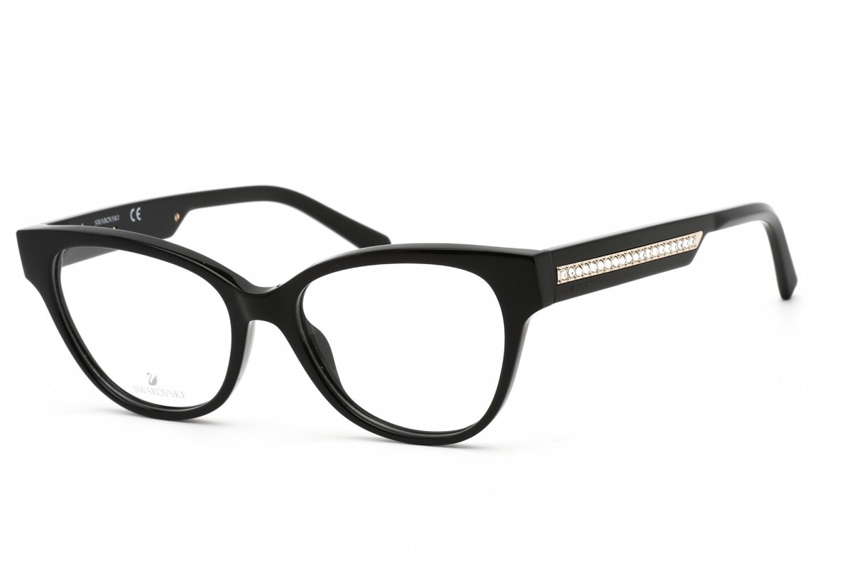 SWAROVSKI SK5392 001 Eyeglasses Shiny Black Frame 51mm | eBay