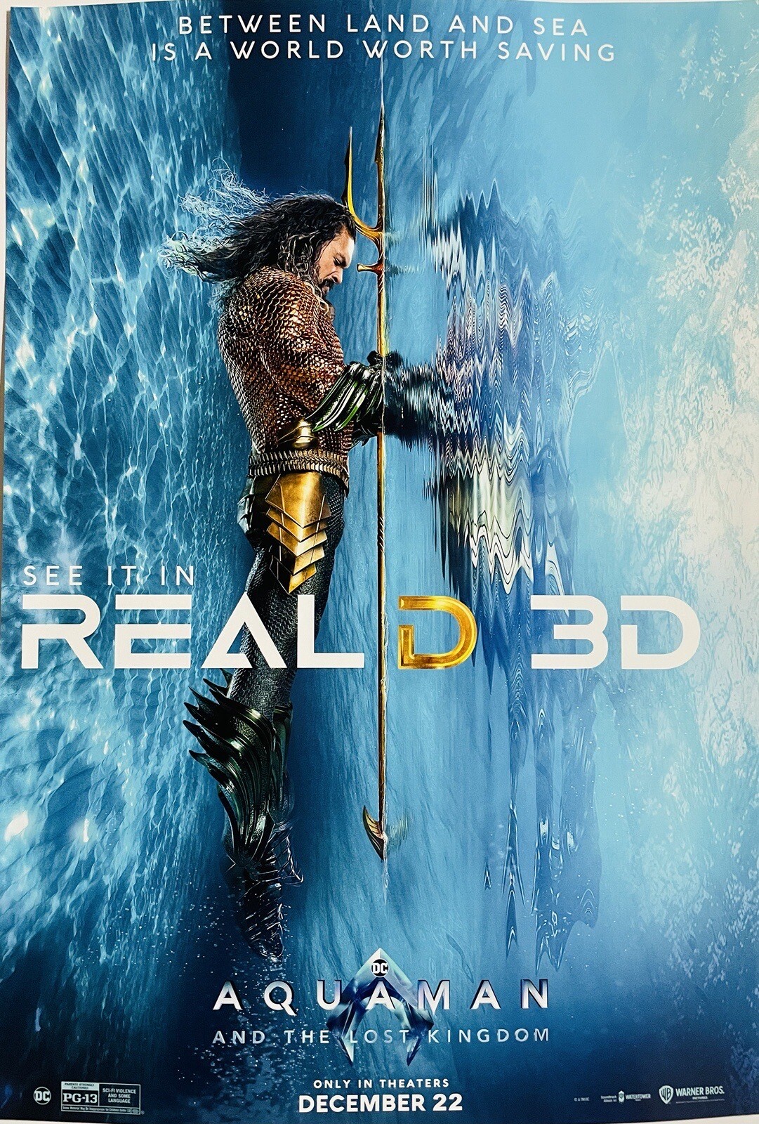 AQUAMAN & The Lost Kingdom 2023 CINEMARK DC Movie POSTER - Jason Momoa