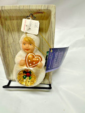 Inge-Glas Life-Touch Snow Child 100111 German Glass Christmas Ornament