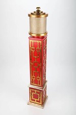 point-home Design-Schrank "Asia-Style" mit Licht, Retro, rot/gold, 127cm