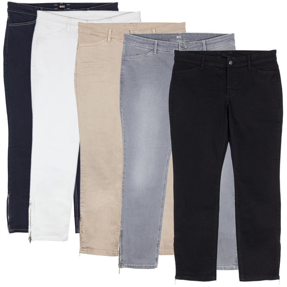 MAC Slim Chic Ankle Jeans Stretchjeans Cropped Straight Fit Slim Leg Damen Denim