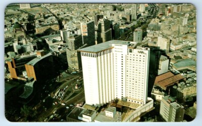 Aerial View Columbus Circle Fiesta Palace Hotel MEXICO City D.F. Postcard