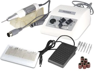 INSTRUMENTENRW Professionelles Fußpflegegerät mit Nagelfräser Set 30 Diamantschleifer