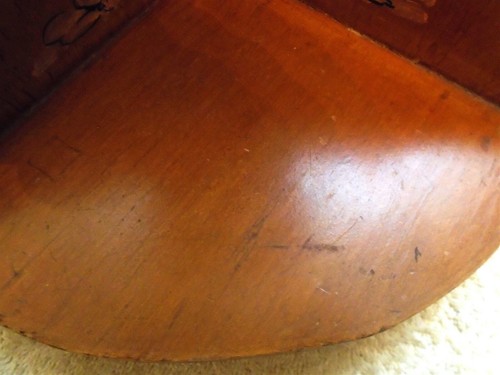 Vintage Corner Wood 2 Shelf Stand Alone or Hanging Hand Painted Design 13 1/4 - Picture 7 of 7