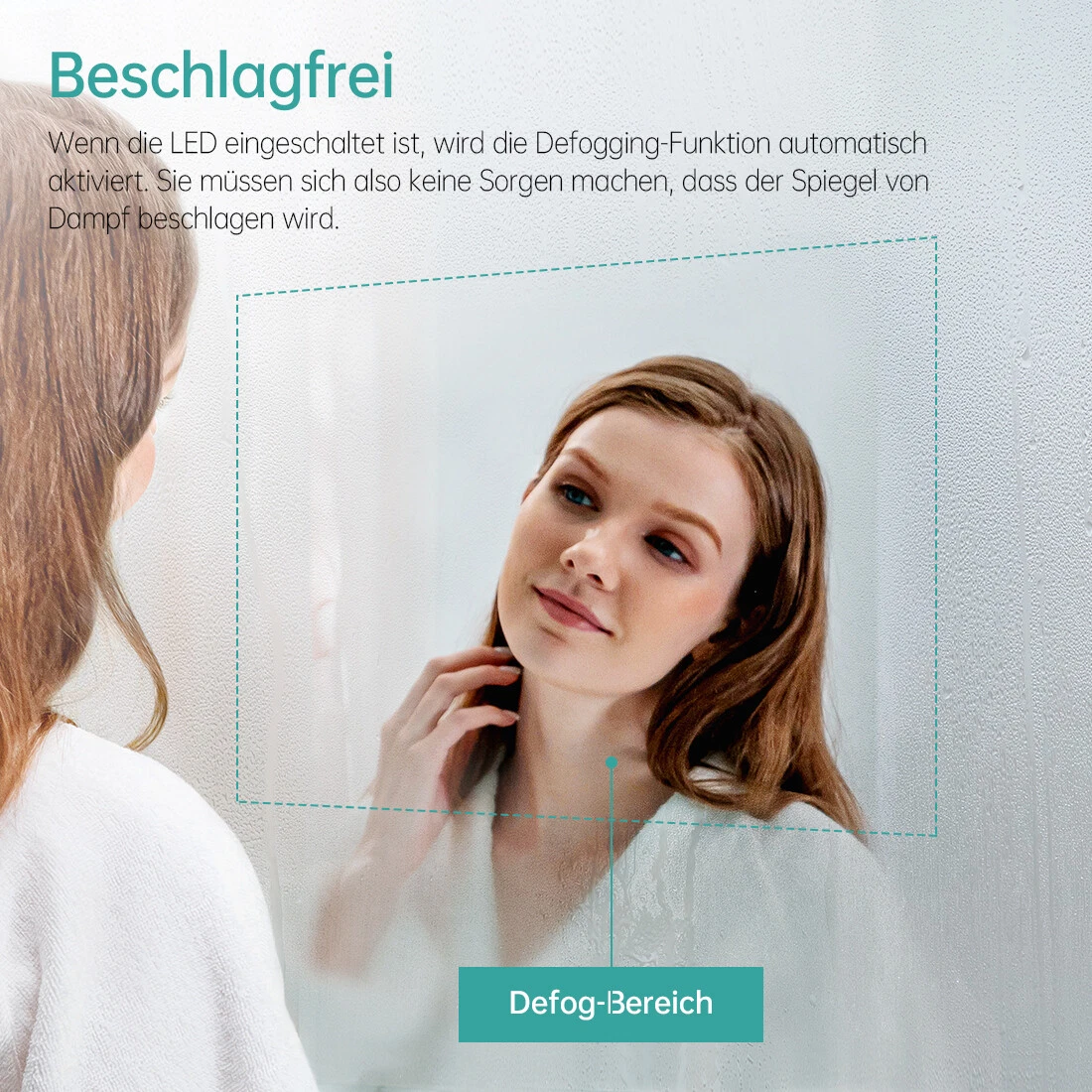 LED Badspiegel mit Beleuchtung Schminkspiegel Badezimmerspiegel Wandspiegel EMKE
