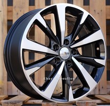 4 x 18 Inch 5x112 Black Polished Wheels: Fits For Seat Volkswagen Skoda