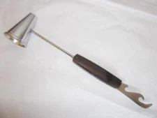 CHROME SHOT JIGGER  vintage BOTTLE BEER CAN CAP OPENER combo Japan wood handle