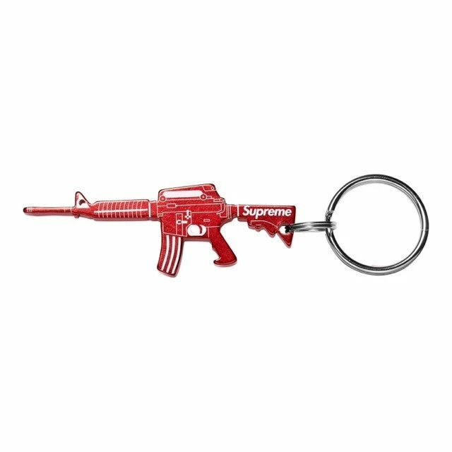 Porte clés ouvre bouteille Supreme M16 rouge 100 % authentique flambant neuf SS15 noir 